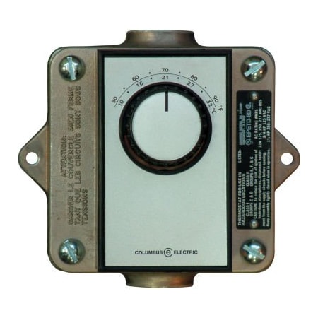 Tpi TPI Remote Mounted Thermostat Single Pole Double Throw Bi-Metal 120-277V 50-90DegF EPETD8S